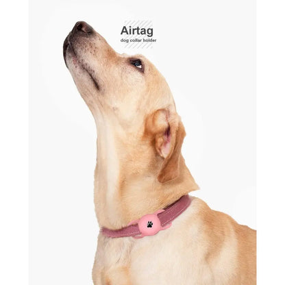 Airtag Dog Collar Holder, [1 Pack] Airtag Holder, Silicone Full Body Covered Protective Air Tag for Pet - Fits All Width