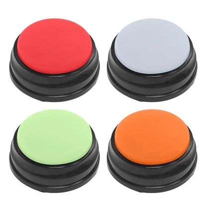 4 Pcs Recordable Talking Buttons Dog Interactive Toy Playback Educational Toy