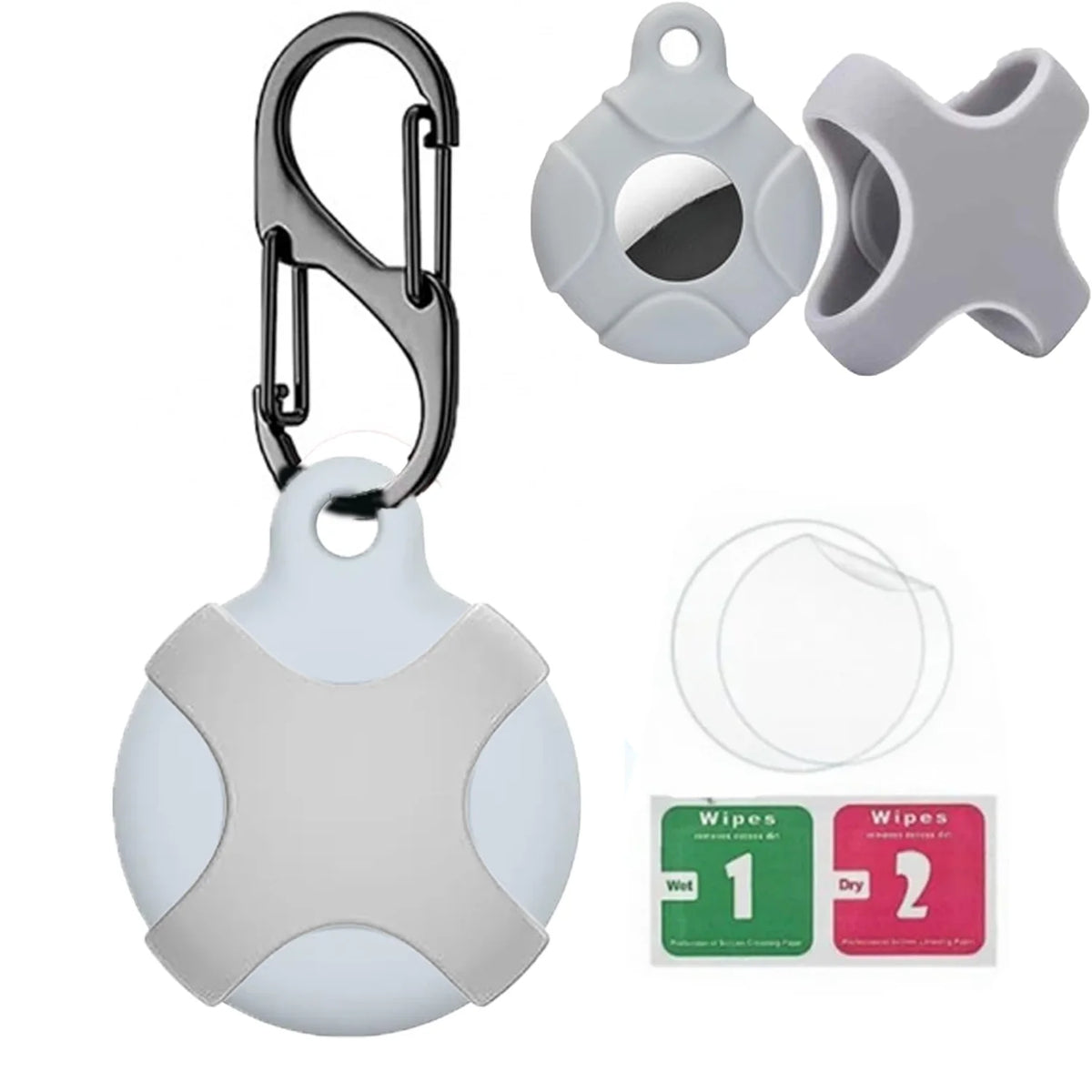 8/4/2 Pack AirTag Keychain Case – Waterproof Dog & Cat Holder