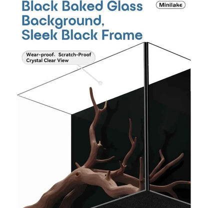5-Gallon Glass Aquarium Starter Kit – LED Light, Filter & Lid for Betta, Shrimp & Small Fish