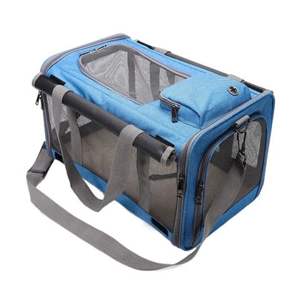 Oxford Cloth Cat Carrier Handbag Breathable Soft Sided Pet Carrying Bag Large Capacity Foldable Pet Carrier Reptiles Squirrels