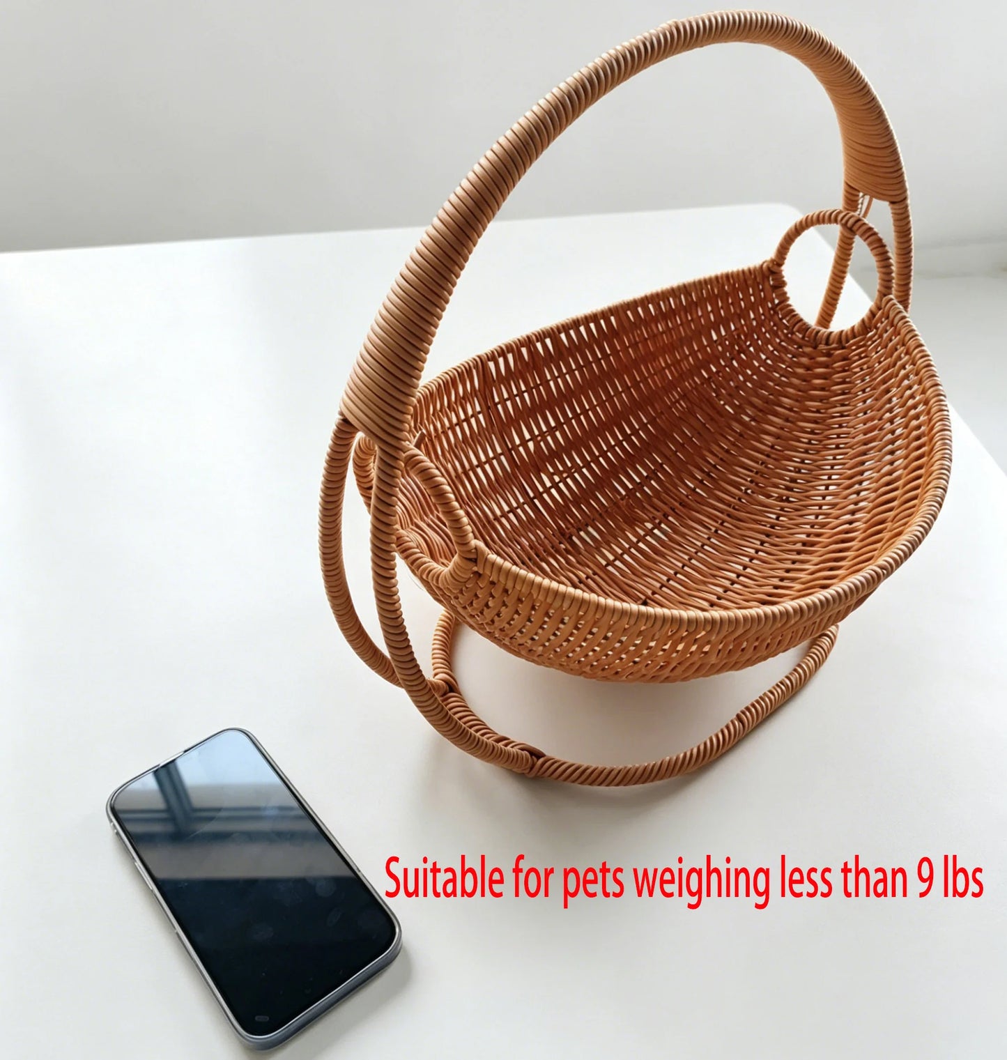 Faux-Woven Cat Bed Nest Cat Basket Cats Swing Hammock Waterproof Indoor Pet House Semi-Enclosed Cave Bed Pet Accessories Toys