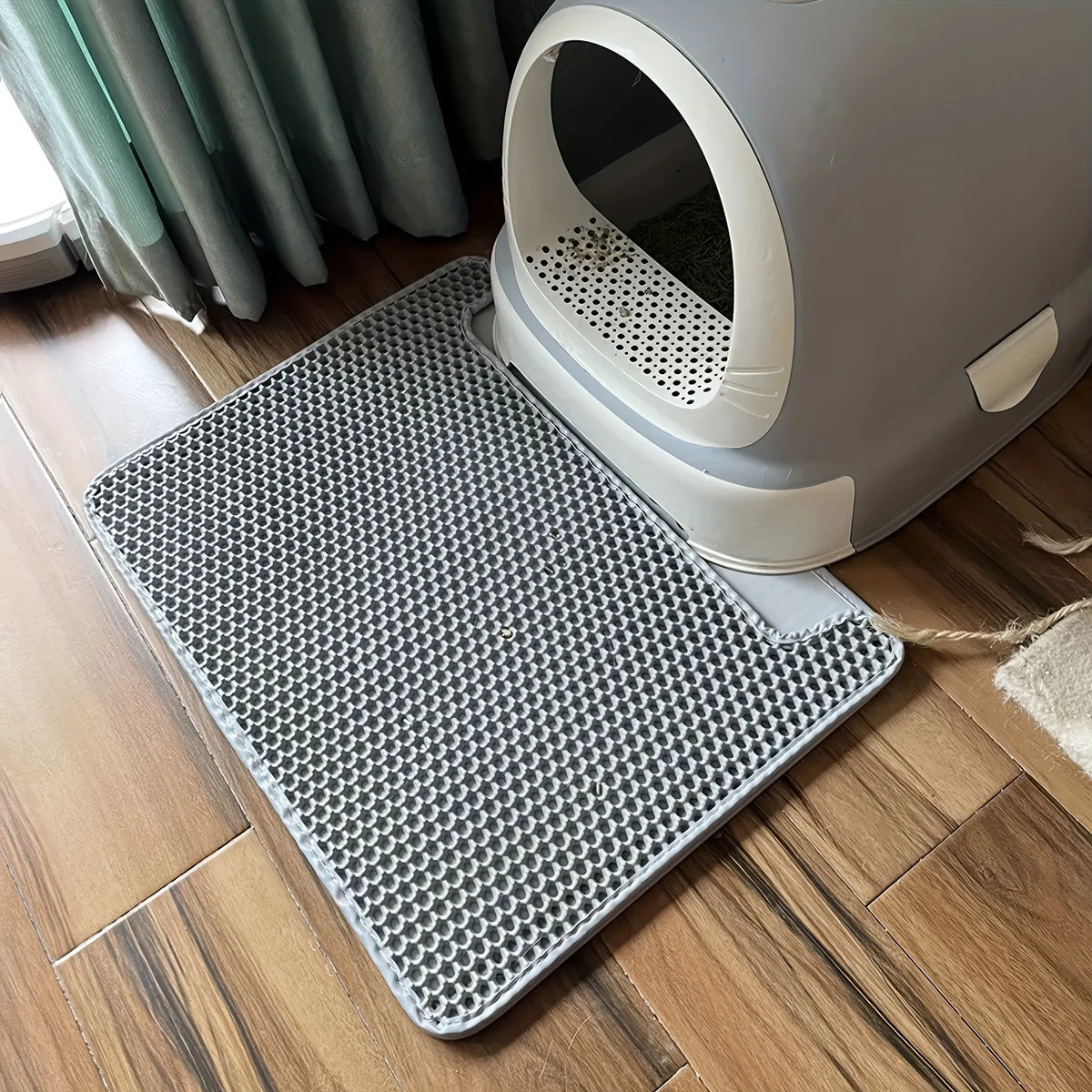 Double-Layer Cat Litter Mat – Anti-Tracking, Sand Catcher & Easy-Clean Pet Floor Mat
