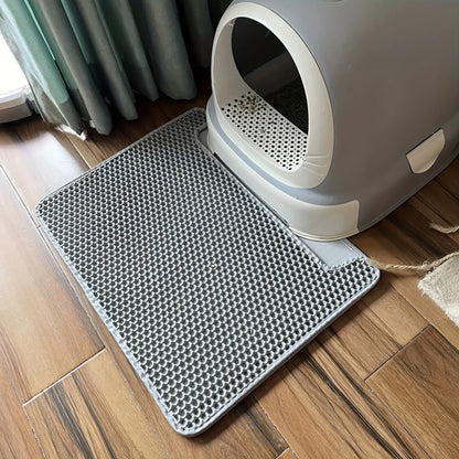 Double-Layer Cat Litter Mat – Anti-Tracking, Sand Catcher & Easy-Clean Pet Floor Mat