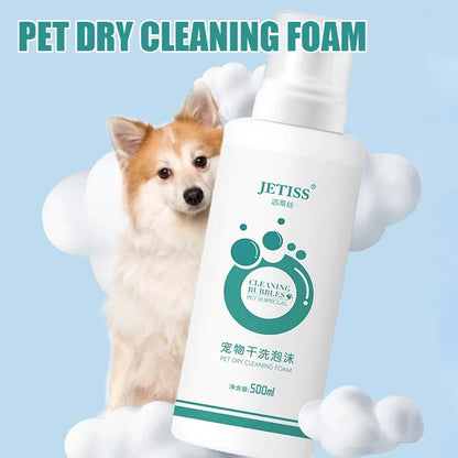 Pet Dry Cleaning Foam Cat Dog Bathing Shower Gel Refreshing Non Sticky Kitten Puppy Leave in Deodorising Shampoo Pet Supplies