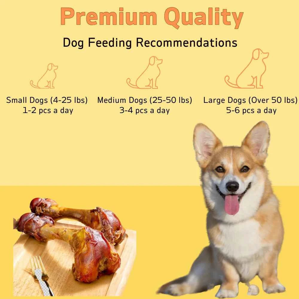 Large 6.3" Natural Cow Bone Dog Treat 150–190g Healthy & Easily Digestible
