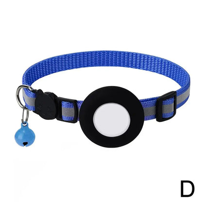 Anti-Lost Cat Collar For Airtag GPS Protective Case With Bell Reflective Cats Necklace Kitten Accesories Pet Products