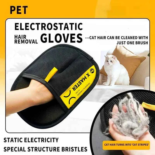 Electrostatic Pet Hair Remover Gloves – Reusable 2‑in‑1 Grooming & Lint Cleaner