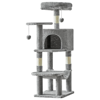 44 Inch Tall Cat Tree Tower for Multiple Cats with Sisal Scratching Posts Condo Perch Platform Indoor Cat Furniture Pet