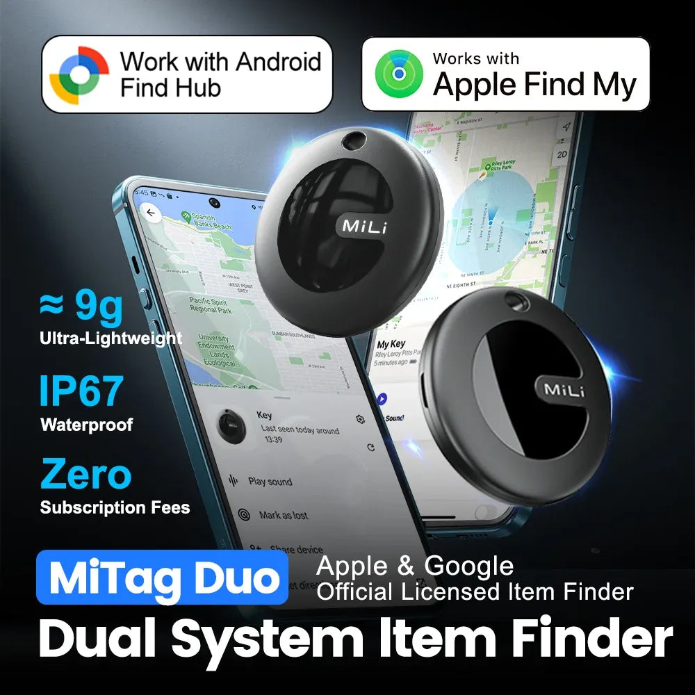 Smart Bluetooth Tracker – Apple Find My & Google Find Hub Compatible