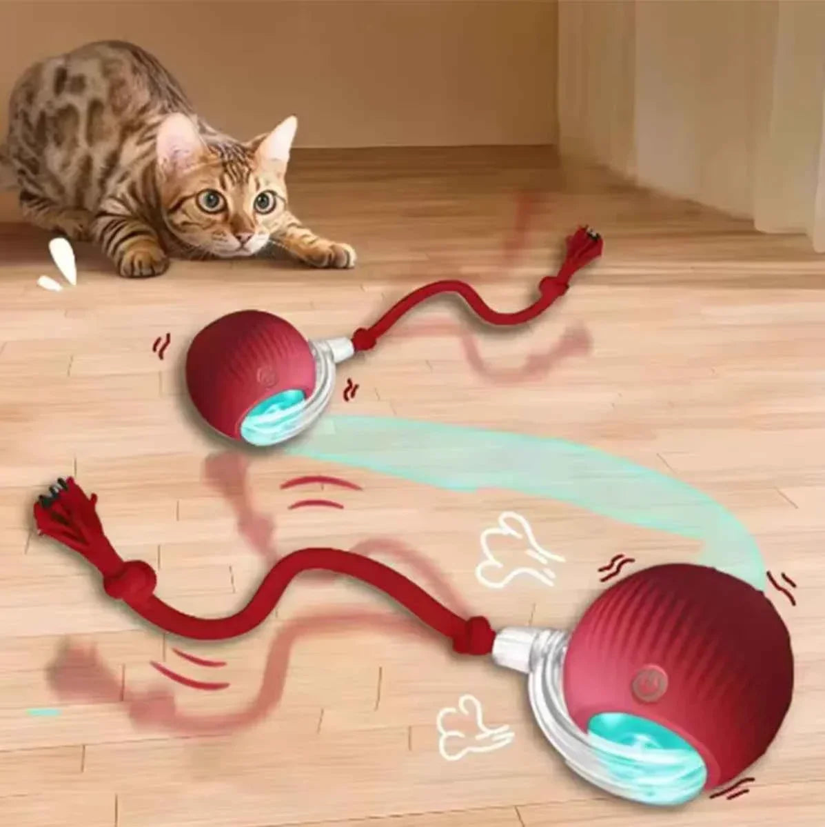 Interactive Electric Cat Toy Ball – Battery Included, Durable Plastic Play Ball