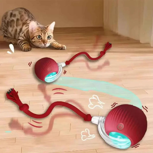 Interactive Electric Cat Toy Ball – Battery Included, Durable Plastic Play Ball