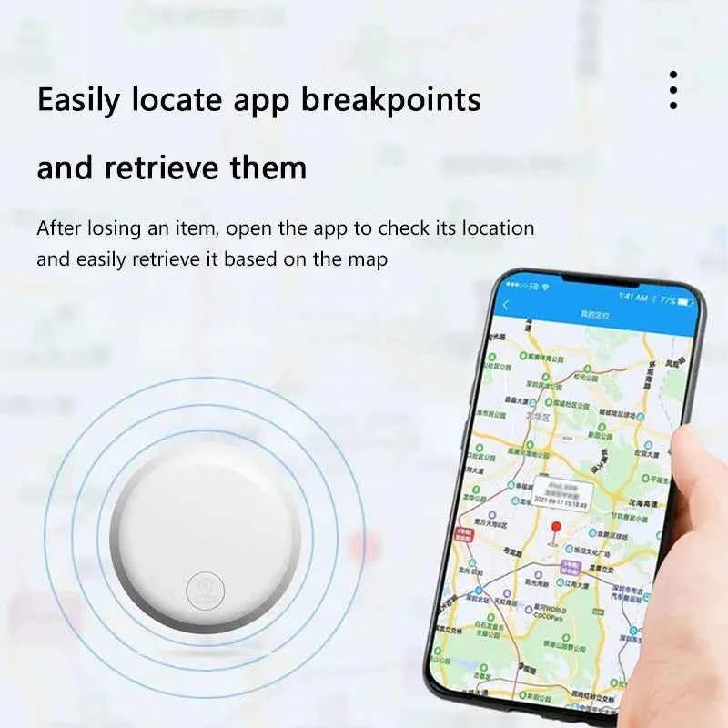 Mini Smart Anti-Lost Tracker Reminder For Pets Kids Bag Wallet 5G Bluetooth GPS Device Air Tag Finder Tracking Locator