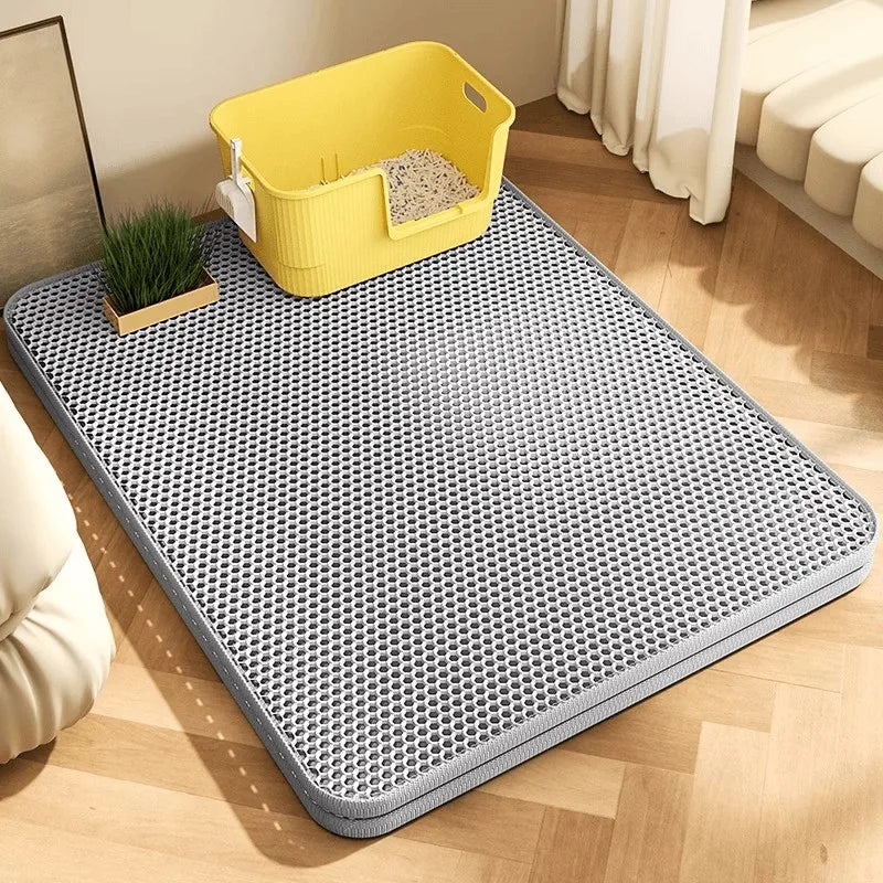 Large Cat Litter Mat – Waterproof Double-Layer Non-Slip Pad