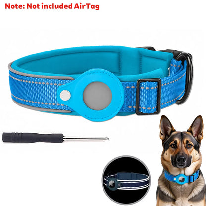 Apple AirTag Dog Collar – Reflective Waterproof Pet Tracker