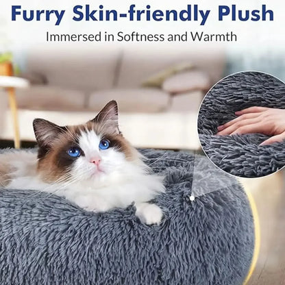 Soft Plush Pet Bed – Cozy Washable Bed for Dogs & Cats