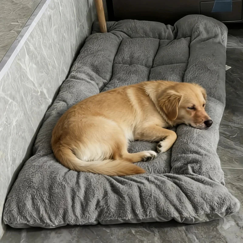Extra Large Plush Dog Bed – Thick Soft Reversible Pet Mat