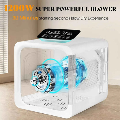 72L Smart Pet Hair Dryer Box Cats Small Dogs 360 Drying Cage Temperature Control Overheat Protection Grooming, Custom