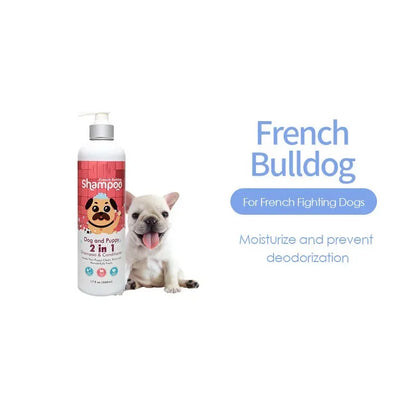 500ml Dog Shower Gel Remove Mites Deodorant Shampoo Long Lasting Fragrance French Bulldog Teddy Samoyed Pet Cleaning Products