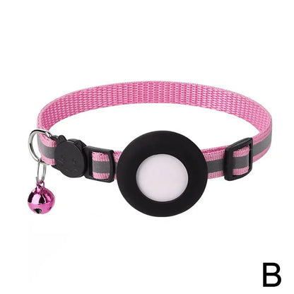 Anti-Lost Cat Collar For Airtag GPS Protective Case With Bell Reflective Cats Necklace Kitten Accesories Pet Products