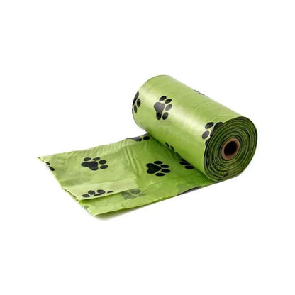 Leak‑Proof Dog Poop Bags – Thick Pet Waste Bags with Paw Print, 15 Bags per Roll