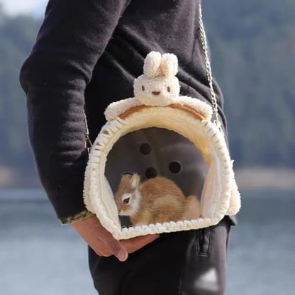 Small Pet Carrier Bag Outdoor Breathable Portable Hamster Carry Bag Rabbit Parrot Hedgehog Suitcase Small Animal Travel Bags