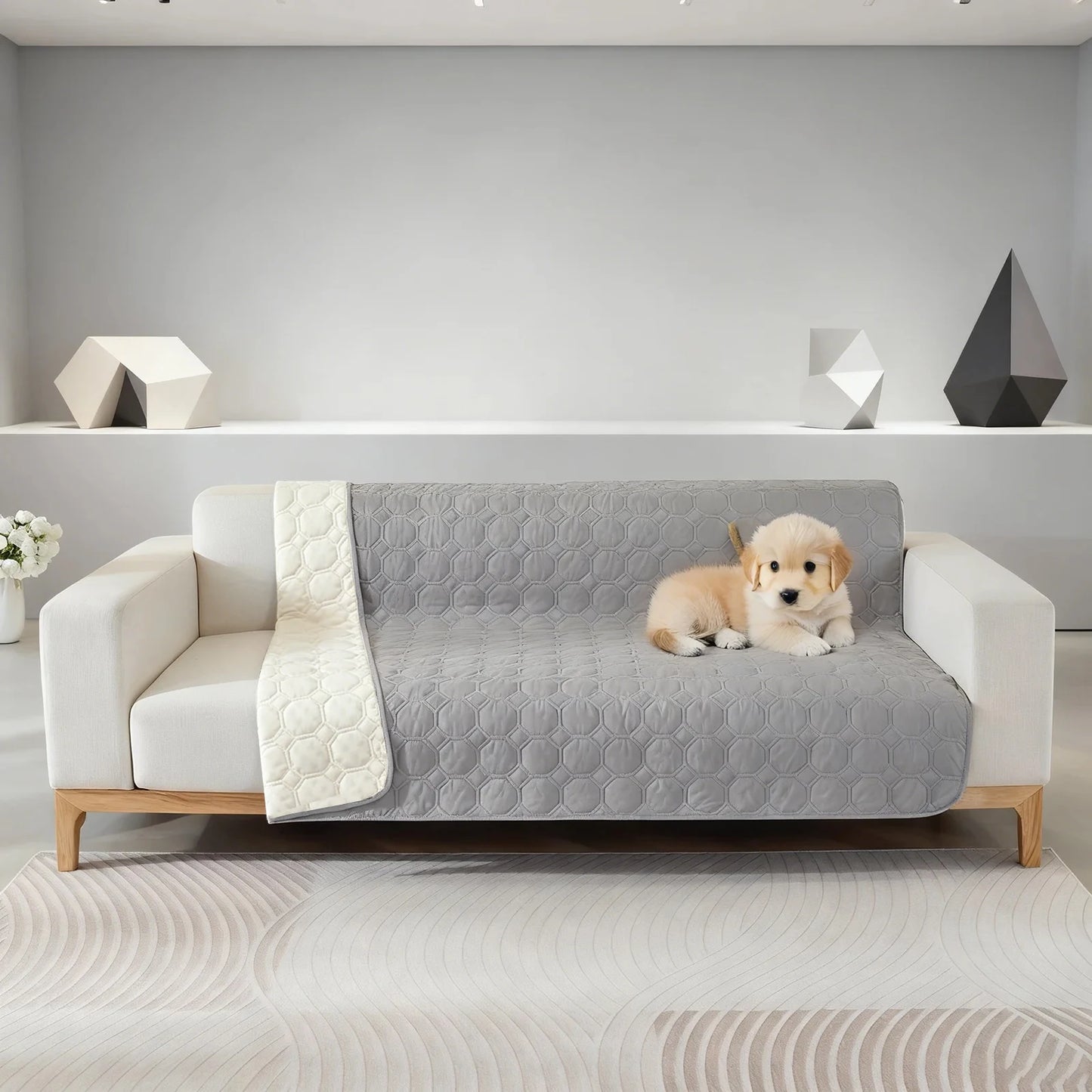 Premium Quilted Non-Slip Sofa Cover – Washable Furniture Protector for Pets & Kids