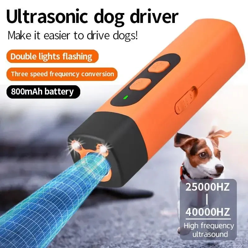 Ultrasonic Dog Bark Deterrent – Rechargeable Anti-Barking Training Device