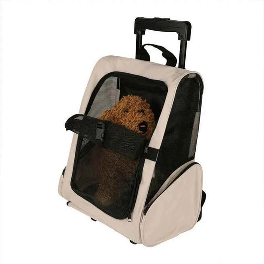 Portable Foldable Backpack For Dogs Travel Bag With Zipper Closure For Carrying Your Furry Friend On-The-Go!