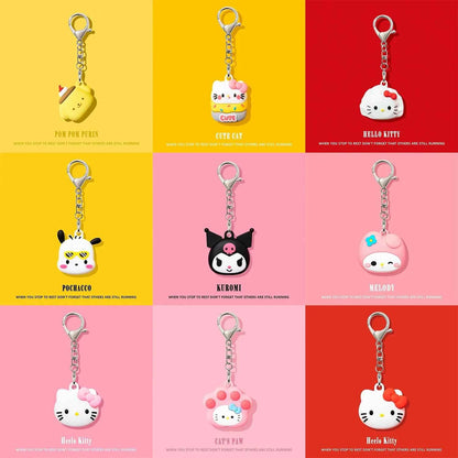 Cute Cartoon Silicone AirTag Case with Keychain – Protective Cover