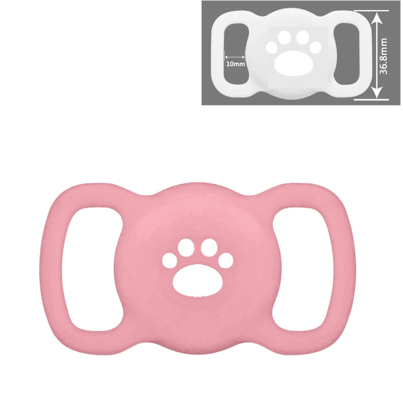 Airtag Dog Collar Holder, [1 Pack] Airtag Holder, Silicone Full Body Covered Protective Air Tag for Pet - Fits All Width