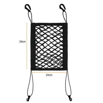 Universal Pet Car Barrier & Storage Net – Dog Seat Safety Mesh Organizer