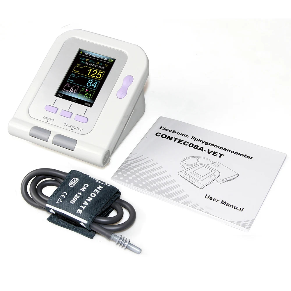 CONTEC08A Veterinary Digital Blood Pressure Monitor with a blood oxygen probe Animal Electronic Sphygmomanome