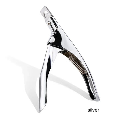 Stainless Steel False Nail Edge Trimmer U-shaped Pointed Nippers for Acrylic Nail Art