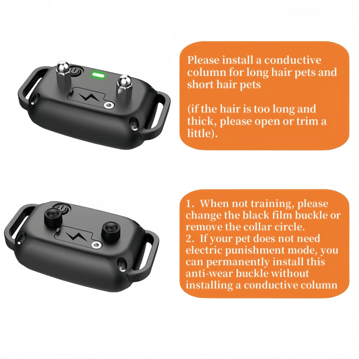 YHLC Waterproof Dog Training & Bark Deterrent Collar – Remote Beep & Vibration, 1000–1200m Range