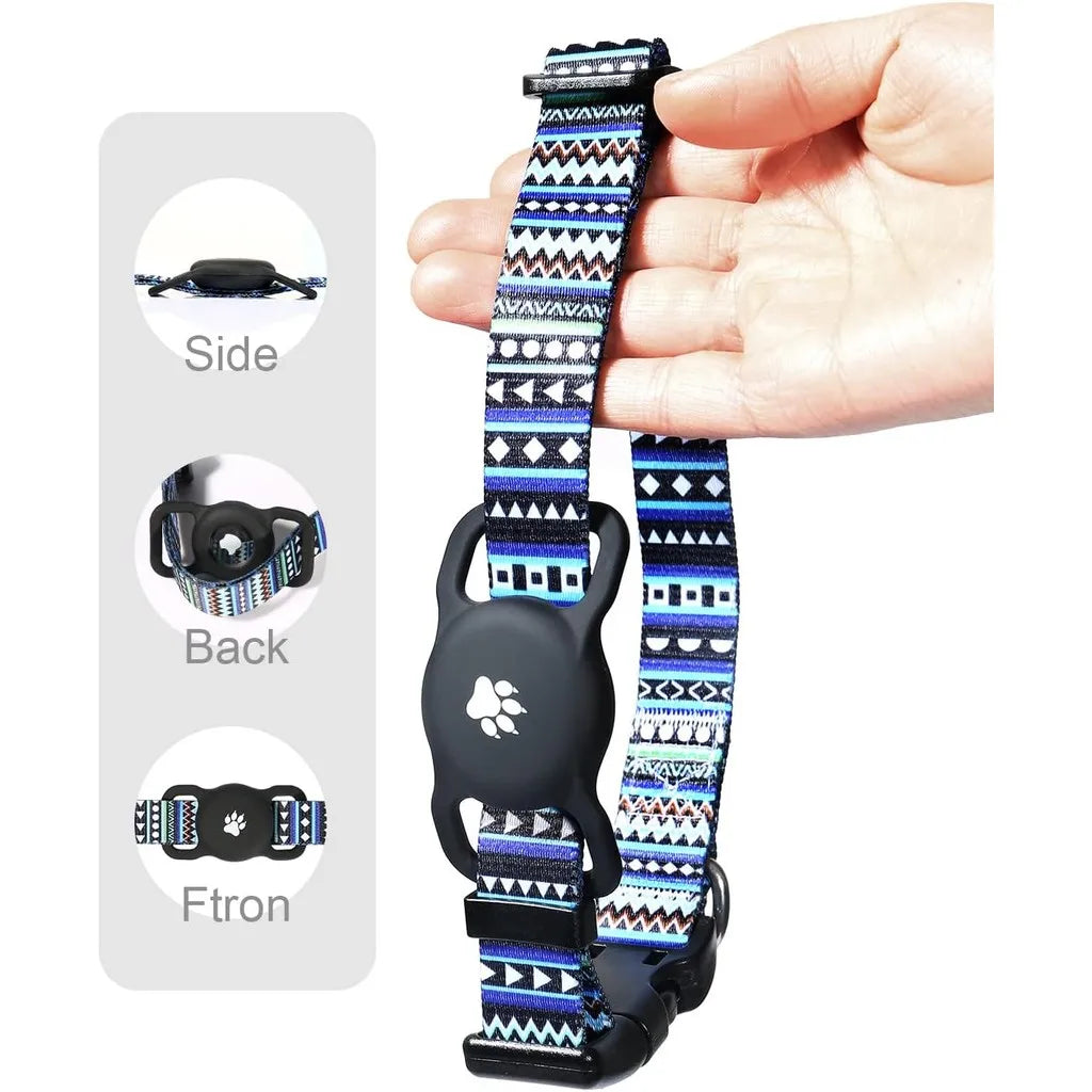 Airtag Dog Collar Holder, [1 Pack] Airtag Holder, Silicone Full Body Covered Protective Air Tag for Pet - Fits All Width