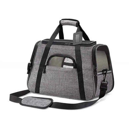 Approved Cat and Dog Travel Stroller Mesh Breathable Roll Wheels Pet Carrier Backpack with Animal Pattern
