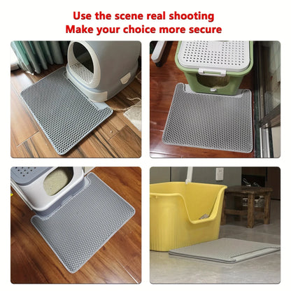 Double-Layer Cat Litter Mat – Anti-Tracking, Sand Catcher & Easy-Clean Pet Floor Mat