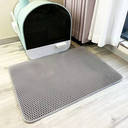 Large Cat Litter Mat – Waterproof Double-Layer Non-Slip Pad
