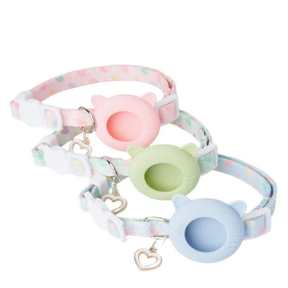 Adjustable AirTag Cat Collar,Pet Tracker Collar for  AirTag,Breakaway Collar with AirTag Case,Cat Collar with GPS Holder,Pet toy