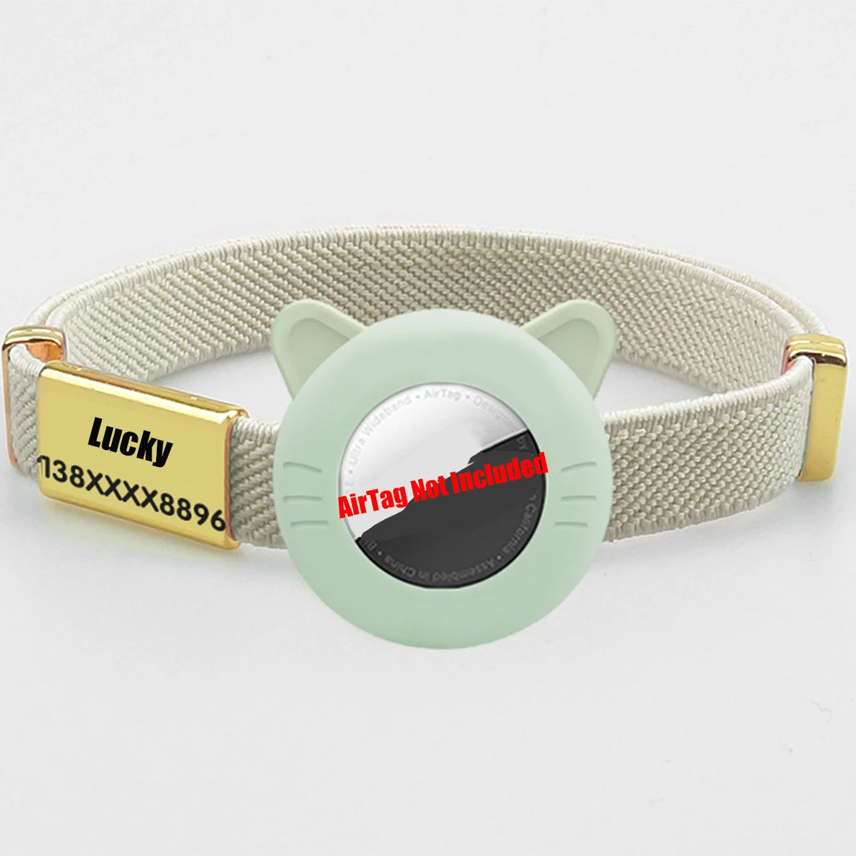 Breakaway AirTag Cat Collar with Custom Name Tag & Holder
