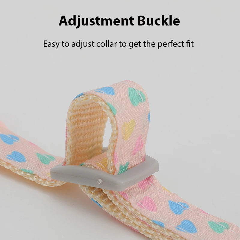 Cute Pet Collar For Airtag Adjustable Collar For Cat Small Dog Anti-lost Durable Cat Necklace Puppy Collar Heart Shape Printing