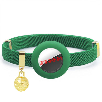 Stretchy AirTag Cat Collar with Bell & Breakaway Holder