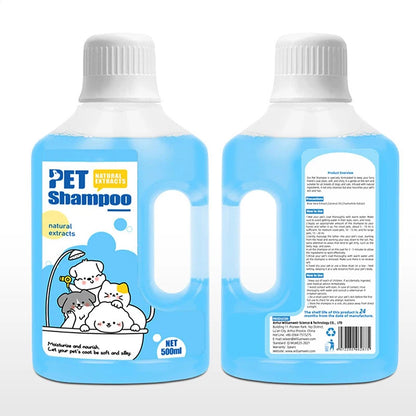 500ml Pet Shower Gel Gentle Cleaning Deodorizing Anti-itching Long-Lastin Fragrance Bath Shampoo for Puppy Cat Pet Care Supplies