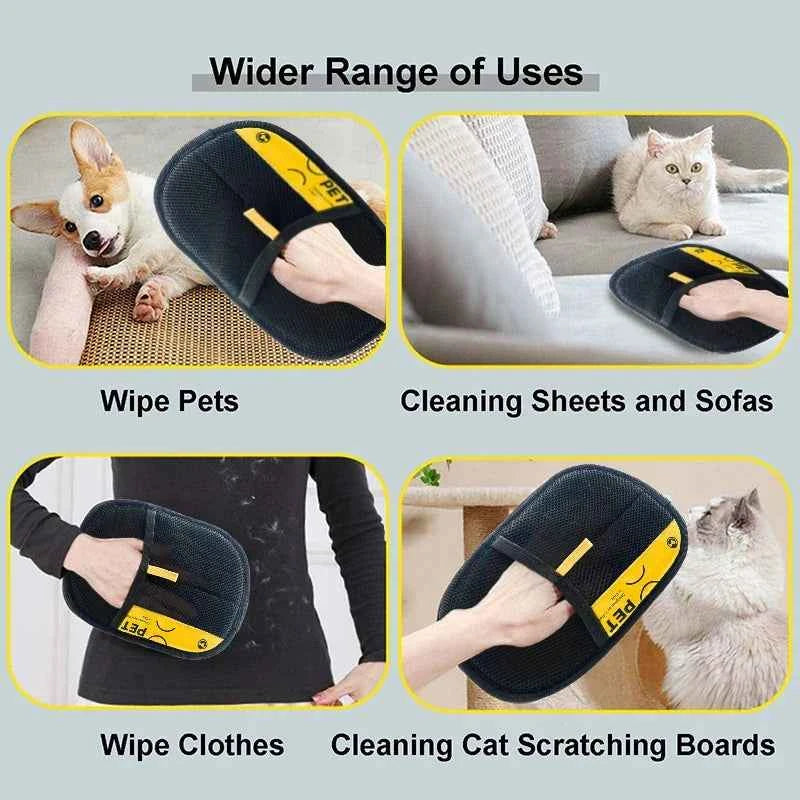 Electrostatic Pet Hair Remover Gloves – Reusable 2‑in‑1 Grooming & Lint Cleaner