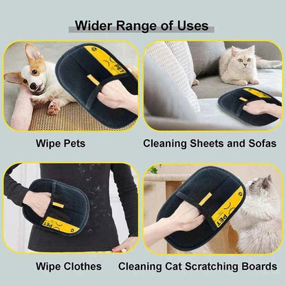 Electrostatic Pet Hair Remover Gloves – Reusable 2‑in‑1 Grooming & Lint Cleaner