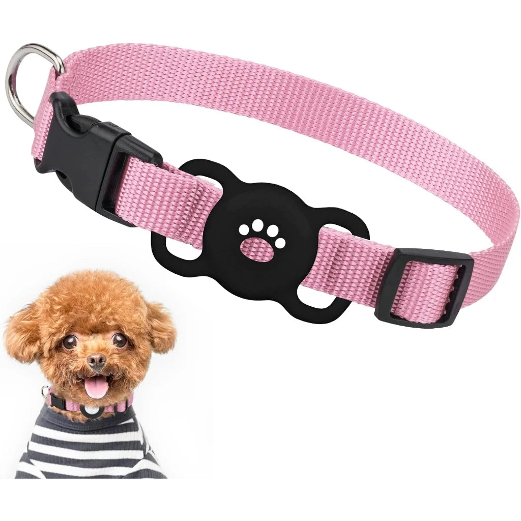 Airtag Dog Collar Holder, [1 Pack] Airtag Holder, Silicone Full Body Covered Protective Air Tag for Pet - Fits All Width