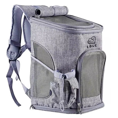 L/M foldable cat backpack carrier-large capacity pet travel bag durable waterproof design outdoor hiking & airplane trips