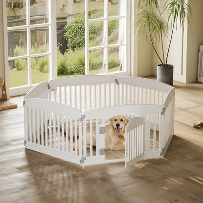 6-Panel Plastic Dog Playpen – Portable Indoor & Outdoor Pet Fence