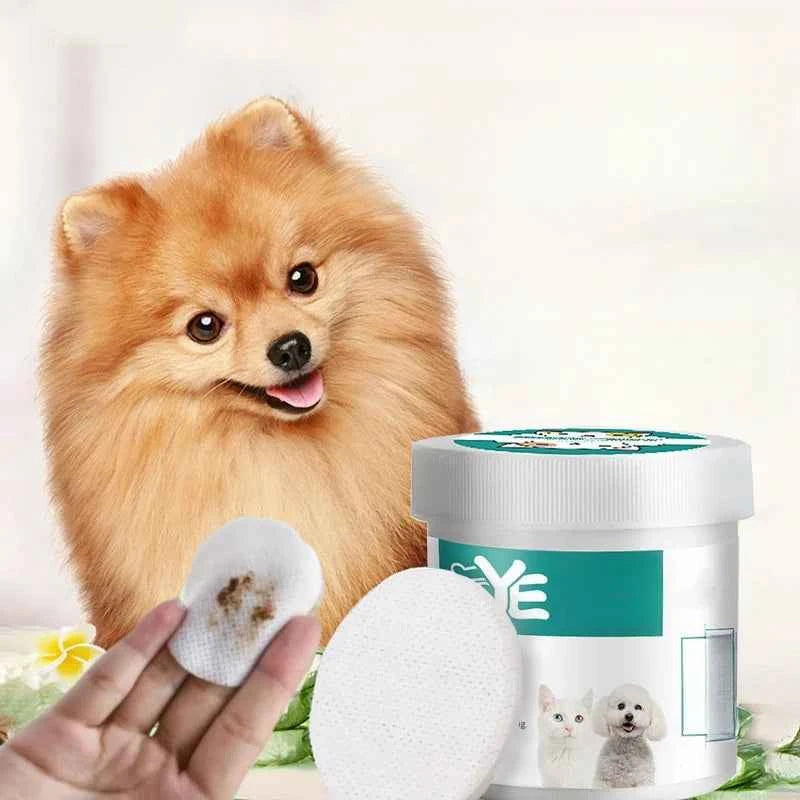 Pet Eye Cleaning Wet Wipes – Dirt & Bacteria Removal for Cats & Dogs